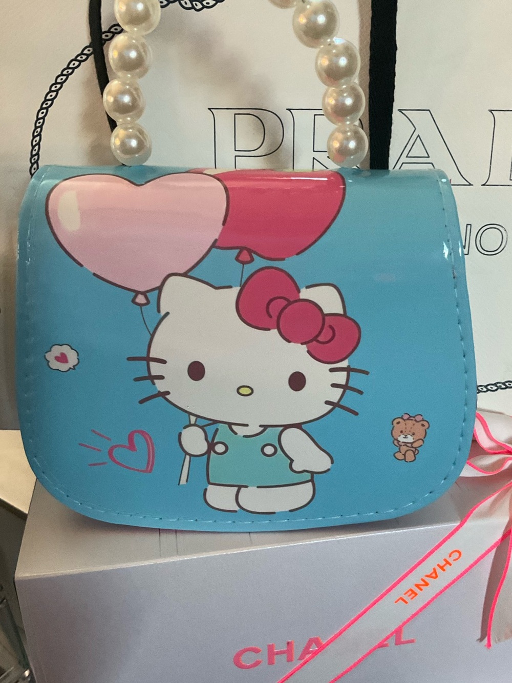 Hello Kitty Blue and Pink Kids Handbag - Picture 3 of 7